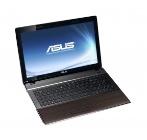 Laptop ASUS U53 Bamboo (capac deschis, vedere fata-stanga)