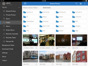 Captura de ecran in aplicatia QNAP Qphoto pentru iOS (iPad)