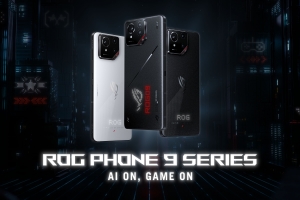 ROG Phone 9 și ROG Phone 9 Pro (centru)