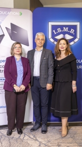 Conferinta ASUS Learn and Compete 2026 - prof. Elena Nadia Dumitrascu (ISMB), Liviu Marica (ASUS România), prof. Nicoleta Ciobanu (ISMB)