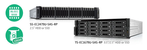 Noile modele de clasă business QNAP Turbo NAS cu suport SAS și hard disk-uri de 2.5"